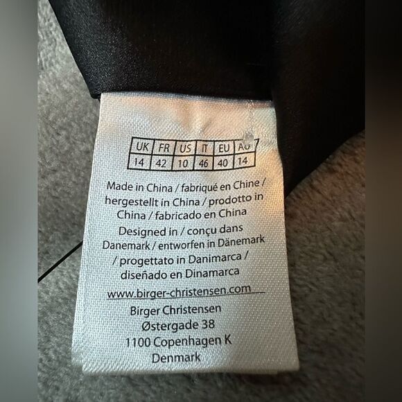 Rotate Birger Christensen Sequin Embellished Puff sleeve Black mini 10 US - Picture 13 of 14